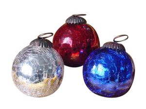 Adornos de Navidad de cristal craquelado, adornos de cristal de Color que le da gran atención a cada retroalimentación adecuada para Navidad - Product Image 5