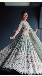 -- NEW-STYLISH---HEAVY--BRIDAL--KOTI กับ LEHENGA-ชุด-กับ-ประดับในงานหินลูกปัดแก้วคริสตัลสำหรับงานแต่งงาน = 2021 -- - Product Image 4