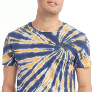 เสื้อยืดผู้ชาย OEM 2021 รุ่นใหม่ทันสมัย ลายมัดย้อม สีชมพูแดง คอกลม ผ้าฝ้าย 100% เสื้อยืดเรียบง่ายสำหรับผู้ชาย/เด็กผู้ชาย - Product Image 3