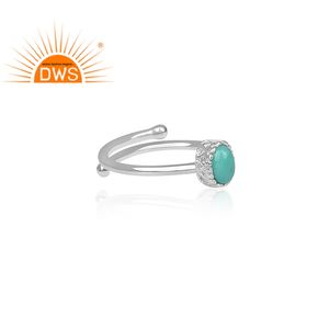 แฟนซีมงกุฎแหวนเครื่องประดับผู้ผลิตแอริโซนาสีเขียวขุ่นชุดปรับผู้ผลิตเครื่องประดับเงินสเตอร์ลิง - Product Image 3