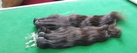 Extensions de cheveux humains indiens Remy, 18 pouces, ondulations profondes, double trame, double épaisseur, couleur noir naturel