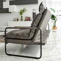 Canapé-lit modulaire en tissu à trois places, inclinable et réglable, style industriel, pour salon, mobilier moderne