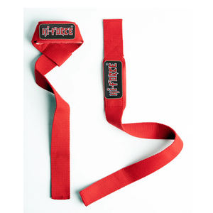 Correa de silicona para levantamiento de pesas de algodón personalizada, muñequeras acolchadas de neopreno para levantamiento de pesas, gimnasio - Product Image 1