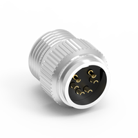 Connecteur Mini DIN femelle étanche IP67 6 broches M13*1.0 moulé avec câble, 12V 2A, usage industriel, Nian-Yeong MD-06F2-01
