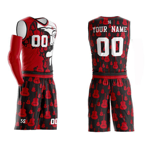 Ensemble uniforme de basket-ball sublimé pour hommes, short en jersey personnalisé à séchage rapide, matériau respirant pour équipe école club - Product Image 2