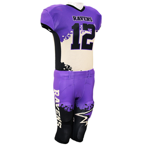 2022 jeunes uniformes de Football américain respirant attirail sergé Jersey ensemble personnalisable plaine chemise pantalon grande taille Option - Product Image 2