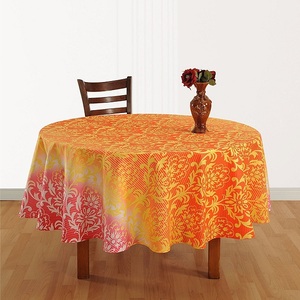 Cotton stripe <b>table</b> <b>cloth</b> with tassel Organic Cotton GOTS Certified - Product Image 2