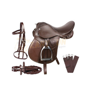 Juego de sillín de equitación inglés multiusos de cuero genuino de alta calidad nuevo Kit de sillín de equitación inglés de alta calidad - Product Image 6