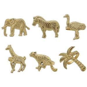 Anneaux de serviette en argent classiques Design Unique accessoires de Table en métal pour mariages hôtels fêtes décor de noël caractéristique stockée - Product Image 3