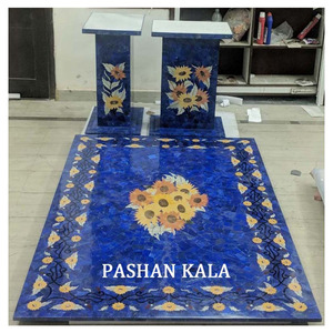 Tableros de Mesa con Incrustaciones de Mármol Lapislázuli de Primera Calidad - Product Image 1