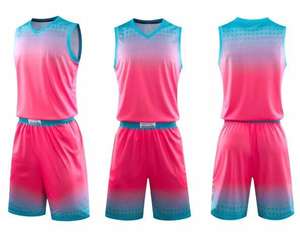 Vêtements de sport d'équipe, uniformes de basket-ball en polyester personnalisés avec haut de basket-ball et uniforme sublimation court - Product Image 5