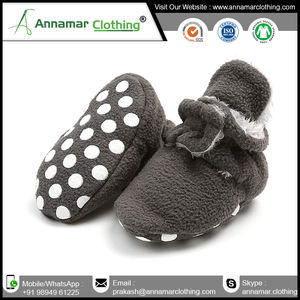 <b>Baby</b> <b>Slippers</b> Winter Sale 0-18 Months Custom Made Cotton <b>Baby</b> Fleece Booties - 100% organic cotton - Product Image 2