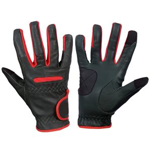 Guantes ecuestres de cuero de oveja, alta calidad, venta al por mayor - Product Image 6