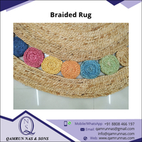 Amplia Gama de Alfombras de Cáñamo Trenzado Coloridas con Diseño a Rayas para Uso en Cocina y Baño