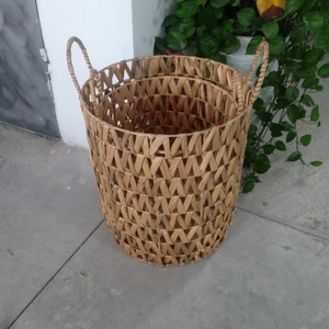 Panier de jacinthe à eau en tissage à bout ouvert, haut naturel, écologique, idéal pour ranger des articles dans votre maison, structure saine - Product Image 6