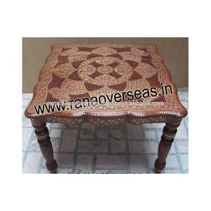 โต๊ะกลางทำจากทองเหลืองสี่เหลี่ยมทำด้วยมือสำหรับห้องนั่งเล่น - Product Image 1