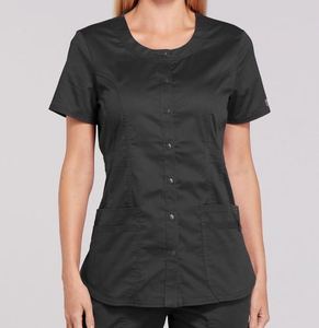 Uniforme d'infirmière de haute qualité en mélange de polyester/coton antimicrobien, col en V, ensembles de blouses personnalisés, logo personnalisé, hôpital - Product Image 6