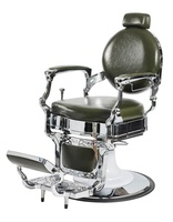 Fauteuil de Barbier Victorien avec Structure Chromée ; Chaise de Salon de Beauté Authentique Sala De Espera ; Mobilier de Salon de Coiffure le Plus Vendu