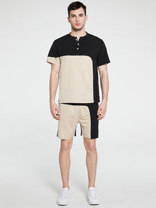 ชุดวอร์มแขนสั้นมีโลโก้ที่กำหนดเอง,ชุดเสื้อและเสื้อแขนสั้นสำหรับผู้ชายสไตล์ฤดูร้อน - Product Image 5