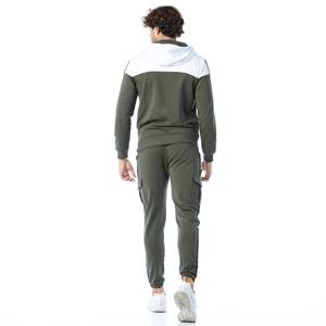 Nouveau survêtement de sport d'hiver pour homme, coupe régulière, en polaire sans doublure, respirant, en Spandex/Polyester, avec capuche, design personnalisé - Product Image 3