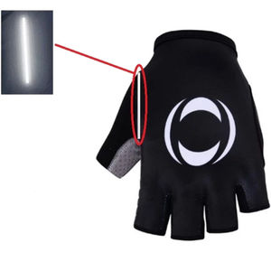 ถุงมือขี่จักรยานแบบนิ้วสั้นสะท้อนแสงกันลื่นพิมพ์ลายซิลิโคนสำหรับกีฬากลางแจ้งจักรยานใช้หน้าจอสัมผัสใช้ได้โลโก้ตามต้องการ - Product Image 1