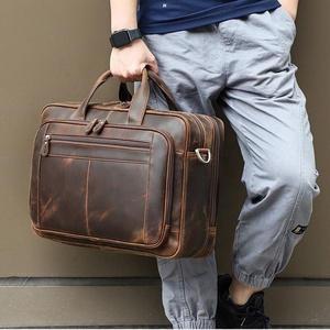 Cuir véritable Business Laptop Travel Cowhide Computer Briefcase Luxury Unisex Messenger Bag Zipper Closure MBF-0155 - Product Image 2