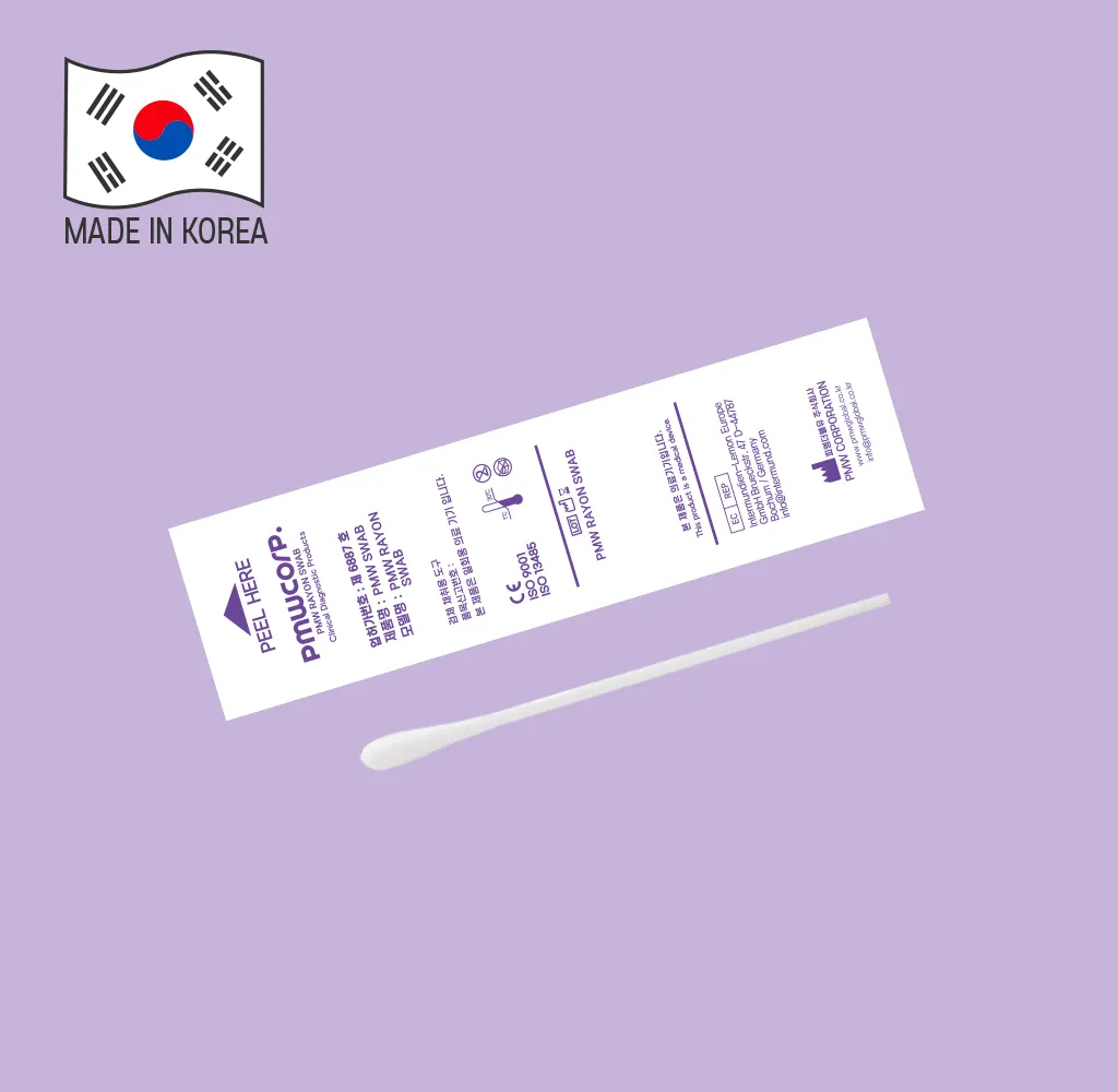 Искусственный тампон медицинский стерильный образец доступен для медицинских образцов, собранных в Корее