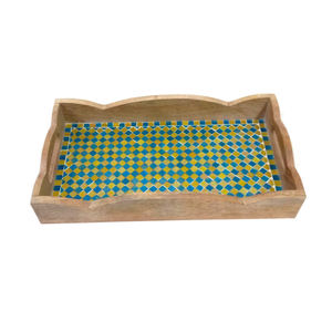 Plateau de service rond en bois naturel imprimé, pour la maison et les hôtels, personnalisé - Product Image 6