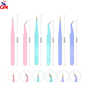 Pince à épiler multi-usages pour faux cils, en acier inoxydable, pince à épiler à pointe inclinée, pour l'épilation du visage, accessoire de maquillage, 1 pièce - Product Image 6