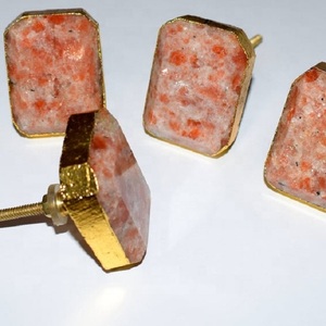 Perilla de ágata Sunstone para earing Sun Stone Boll oater Stone perilla de piedra Sun Stone Tree - Product Image 4
