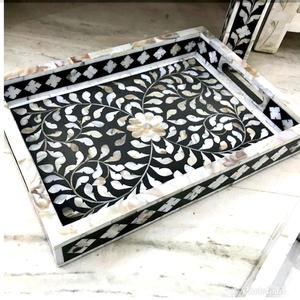 Nouveau plateau de service en incrustation de nacre Style animal poli artisanat naturel pour le golfe UAE Dubaï - Product Image 1