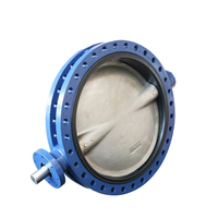 Vanne papillon manuelle à double bride EVK DIN 3202 F16 Zh-2 pour contrôle/débit, OEM, pour eau à moyenne température et basse pression