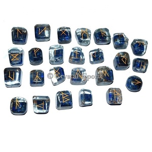 Lapis Lazuli Orgone Rune Set-Pierre de Guérison - Product Image 1