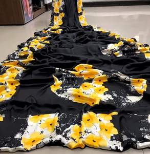 Nouveau dernier et tendance vêtements décontractés soie imprimé Saree avec chemisier pièce indien dames femmes portent des prix bas en gros Surat. Alphanumero - Product Image 3