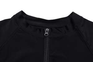 High Quality Black Full Zipper Closure Custom Logo Plain Blank Custom Mens <b>Rashguard</b> - Product Image 3