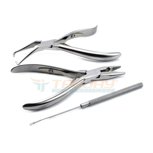 TEEJAY's Best Selling Hair Extension <b>Plier</b> <b>Set</b> #15081 Silver Hair extension tools <b>set</b> best for Micro beads hair extensions - Product Image 1