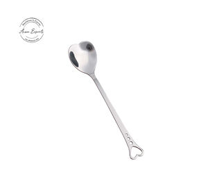 Cuchara de acero inoxidable con forma de corazón romántico Ideal para regalar cubiertos elegantes para té, café, postre y Decoración de cocina - Product Image 1