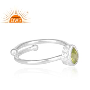 Bagues en pierres précieuses brillantes, péridot, argent fin, vente en gros, bijoux de créateur - Product Image 3