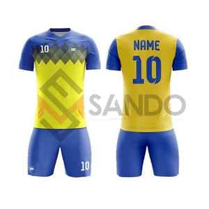 Ensembles d'uniformes de football imprimés de logo personnalisé en gros Ensemble de jersey en polyester de service de conception OEM - Product Image 3