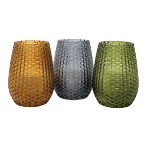 Vidrio soplado material pesado colorido del precio al por mayor punteado para las velas del exportador indio - Product Image 1