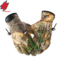 Guantes de caza antideslizantes para hombre, guantes elásticos de dedo completo para deportes al aire libre, pesca, tiro, Camuflaje, pantalla táctil, Invierno