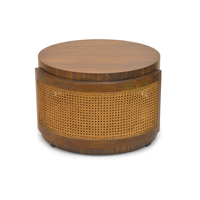 Table basse en rotin kamarhaute qualité, table ronde, personnalisée, pour chambre à coucher, salon, salle à manger, maison et hôtels