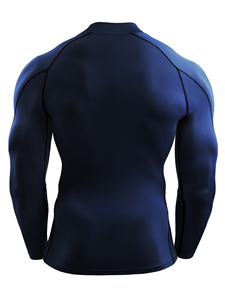 T-shirt de sport moulant pour homme, couleur unies, séchage rapide, Compression, Fitness, Top - Product Image 2