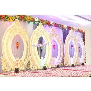 <b>Wedding</b> Backdrop Oval Design Fiber <b>Frame</b> <b>Wedding</b> Fiber Stage Oval Panel Backdrop South Indian <b>Wedding</b> Backdrop Panels Setup USA - Product Image 1