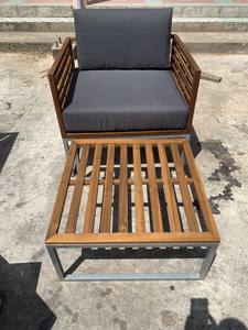 Canapé d'angle manuel en gros, grand, en bois d'acacia, combiné à un cadre en métal et en aluminium, salon, ensemble de canapés - Product Image 4