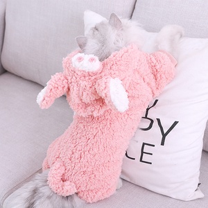Ropa rosa para mascotas, abrigo <span class=keywords><strong>de</strong></span> diseño divertido <span class=keywords><strong>de</strong></span> cerdo para gatos, chaqueta gruesa y cálida para perros pequeños, traje <span class=keywords><strong>de</strong></span> <span class=keywords><strong>nieve</strong></span> para cachorros, otoño e invierno, venta al por mayor - Product Image 5