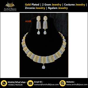 Ensemble de mariage long en imitation de diamant américain pour mariages fêtes fiançailles cadeaux-laiton cuivre conçu bijoutiers africains - Product Image 2