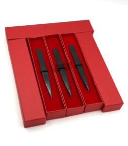 Professionnel meilleur Design noir Plasma pleine plaine en acier inoxydable pince à épiler Extension de sourcils Logo personnalisable Instrument de beauté - Product Image 6