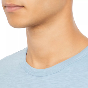 Camiseta OEM personalizada de algodón Pima gris, extragrande, gruesa, cómoda, transpirable, antiencogimiento, de manga corta para hombre. - Product Image 2