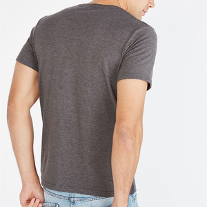 T-shirt homme OEM 2021 T, nouveau style élégant, rose rouge, col rond, 100% coton, uni, pour homme/garçon - Product Image 4